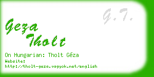 geza tholt business card
